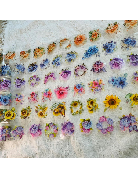 Cinta Floral Pre-Cortada Koolemon 6 Rollos 50mm x 2m Cinta Floral Pre-Cortada Koolemon 6 Rollos 50mm x 2m