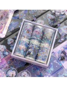 6 Rollos de Cinta de PET Auguro para Journaling y Scrapbooking 2