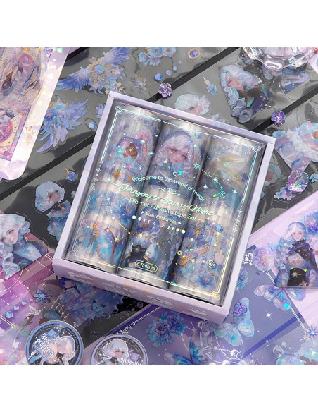 6 Rollos de Cinta de PET Auguro para Journaling y Scrapbooking