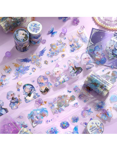 6 Rollos de Cinta de PET Auguro para Journaling y Scrapbooking