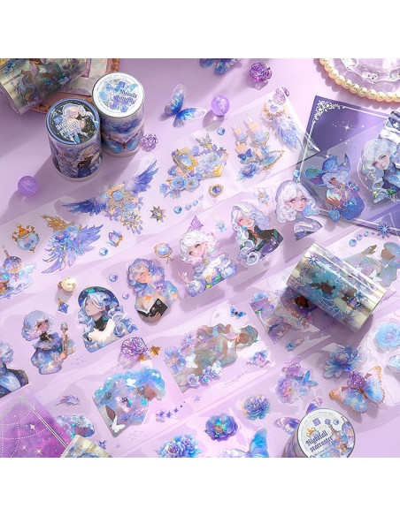 6 Rollos de Cinta de PET Auguro para Journaling y Scrapbooking