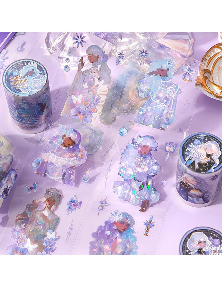 6 Rollos de Cinta de PET Auguro para Journaling y Scrapbooking