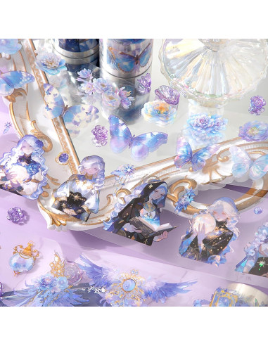 6 Rollos de Cinta de PET Auguro para Journaling y Scrapbooking