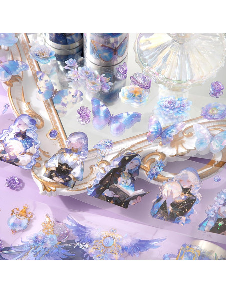 6 Rollos de Cinta de PET Auguro para Journaling y Scrapbooking