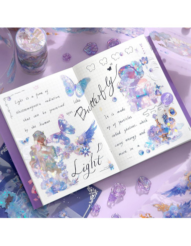 6 Rollos de Cinta de PET Auguro para Journaling y Scrapbooking