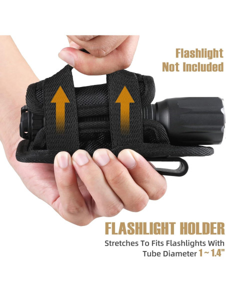 Funda de Linterna Táctica LIVANS con Clip y Soporte 360