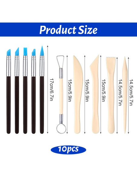 Set de 10 Herramientas de Escultura en Arcilla Zyghjort