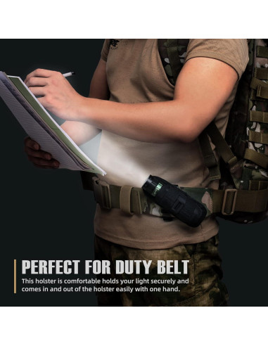 Funda de Linterna Táctica LIVANS con Clip y Soporte 360