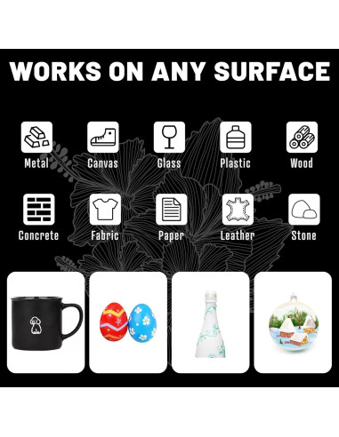 Marcadores de Pintura Acrílica Blanca Pagather 0.7mm Paquete de 6