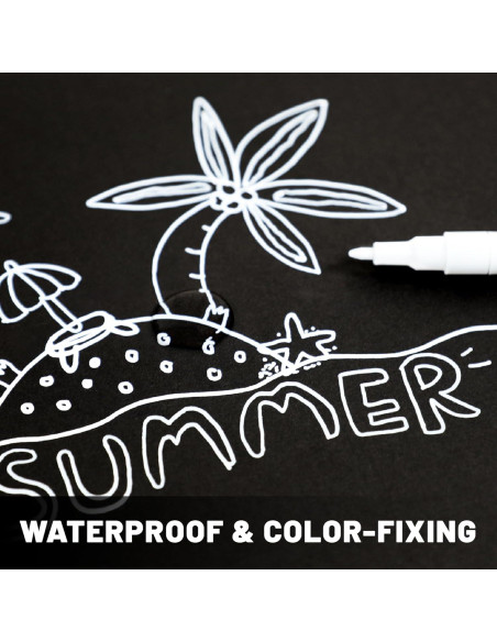 Marcadores de Pintura Acrílica Blanca Pagather 0.7mm Paquete de 6