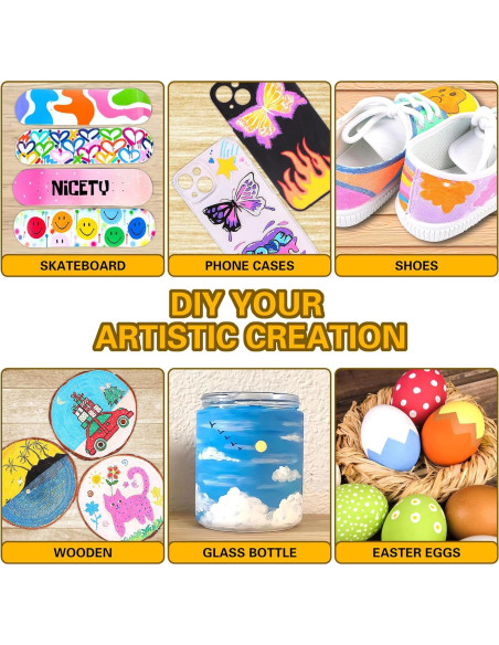 Marcadores de Pintura Acrílica NICETY 136 Colores Punta Fina