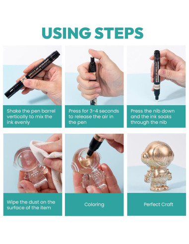 Marcadores Cromados Resiners 4 Colores 2-5mm para Resina