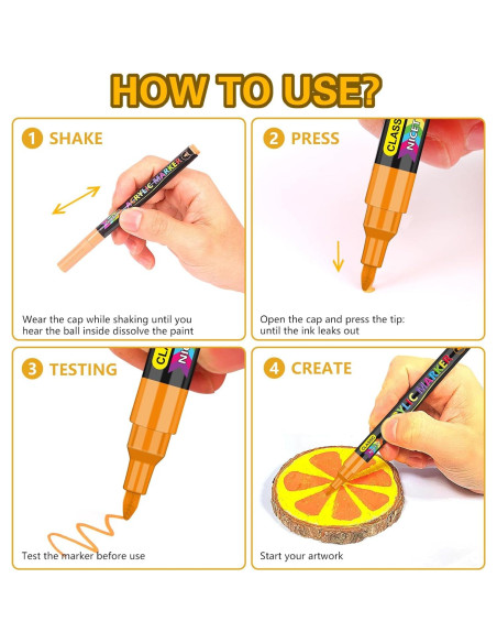 Marcadores de Pintura Acrílica NICETY 136 Colores Punta Fina