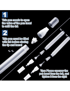 Marcadores de Pintura Acrílica Recargables Sherr 16 Pcs 3-15 mm 2