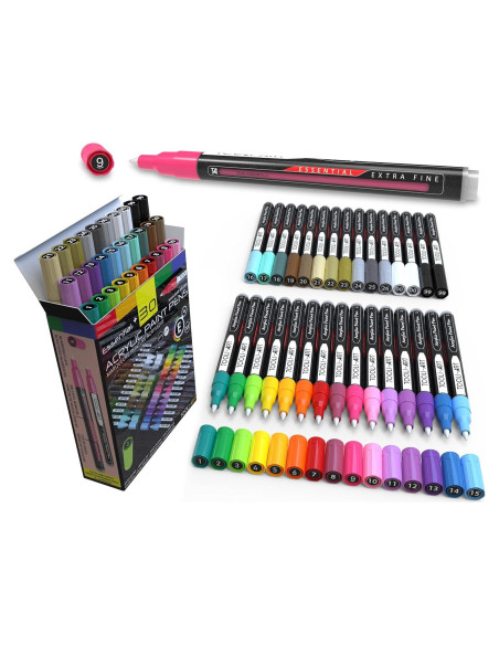 Marcadores de Pintura Acrílica TOOLI-ART 30 Colores Extra Fino