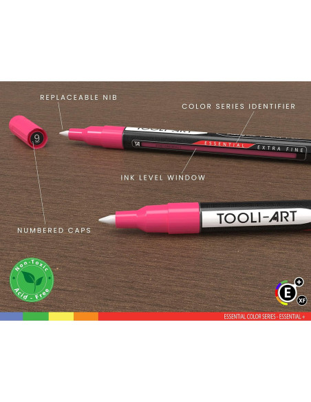Marcadores de Pintura Acrílica TOOLI-ART 30 Colores Extra Fino