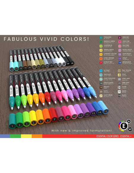 Marcadores de Pintura Acrílica TOOLI-ART 30 Colores Extra Fino