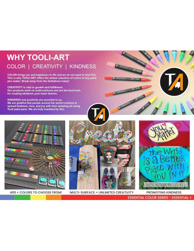 Marcadores de Pintura Acrílica TOOLI-ART 30 Colores Extra Fino