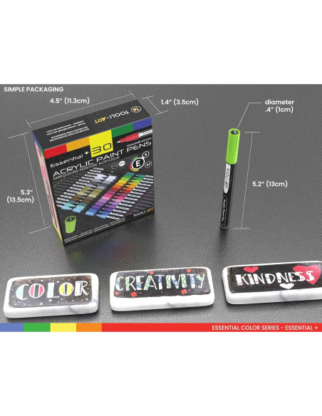 Marcadores de Pintura Acrílica TOOLI-ART 30 Colores Extra Fino