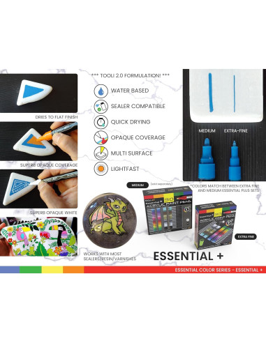 Marcadores de Pintura Acrílica TOOLI-ART 30 Colores Extra Fino