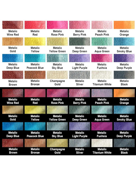 Set de Pintura Acuática Metálica Shuttle Art 24 Colores