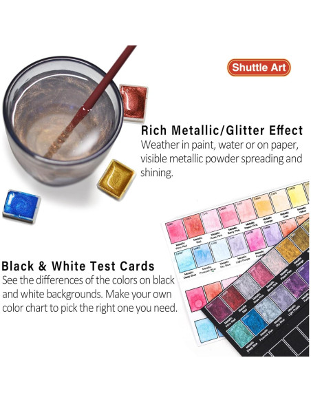 Set de Pintura Acuática Metálica Shuttle Art 24 Colores