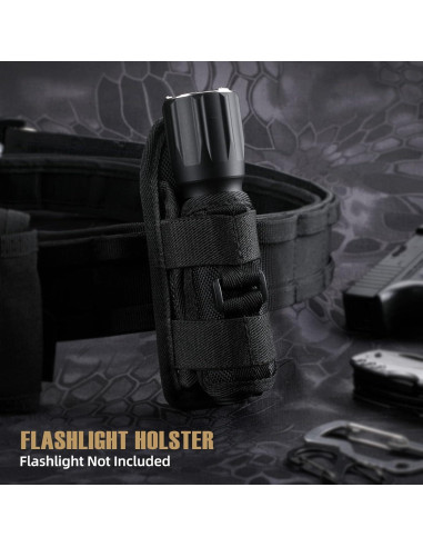 Funda de Linterna Táctica LIVANS con Clip y Soporte 360