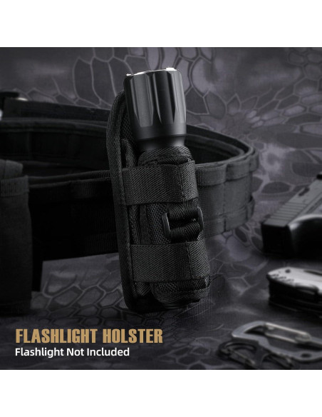 Funda de Linterna Táctica LIVANS con Clip y Soporte 360