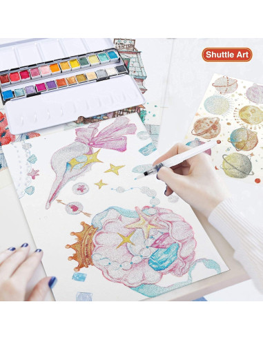 Set de Pintura Acuática Metálica Shuttle Art 24 Colores