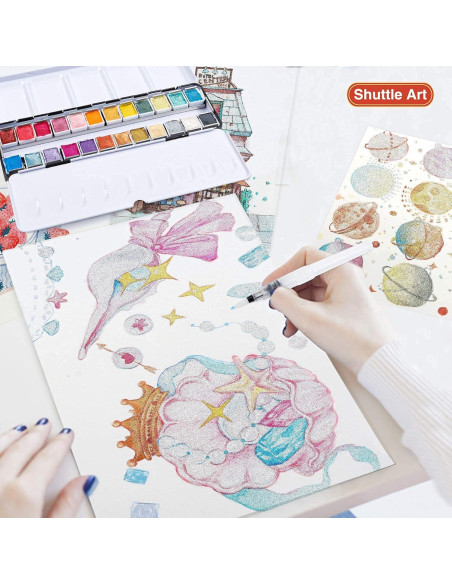 Set de Pintura Acuática Metálica Shuttle Art 24 Colores