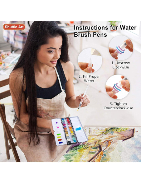 Set de Pintura Acuática Metálica Shuttle Art 24 Colores