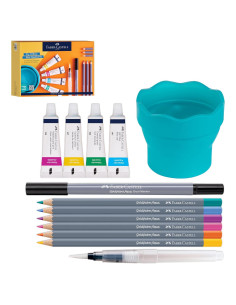 Set de Acuarela Faber-Castell Try It Box 13 Piezas para Principiantes