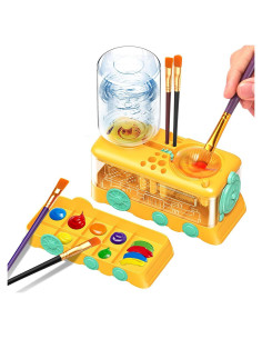 Limpiador de Pinceles WZWXXQ con Bandeja y Capacidad 400ml