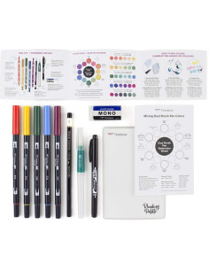 Set de Acuarelas Tombow 56198 con Marcadores Doble Pincel 2