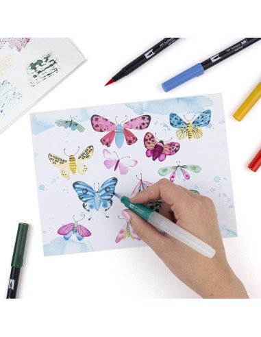 Set de Acuarelas Tombow 56198 con Marcadores Doble Pincel