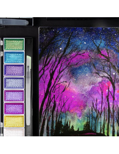 Set de Acuarelas Metálicas LIGHTWISH, 8 Colores Brillantes 2