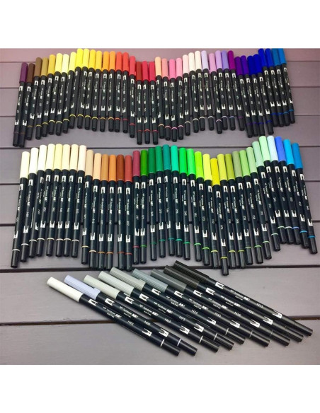 Bolígrafo Doble Punta Tombow ABT N65 Gris Frío 5