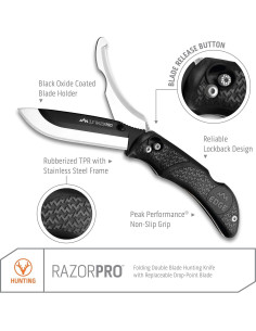 Cuchillo de Caza Plegable Outdoor Edge 2813-0089 6 Hojas 2