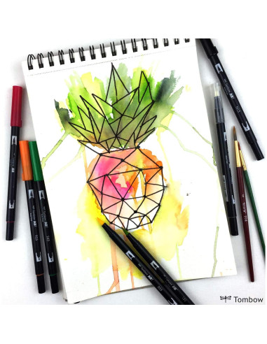 Bolígrafo Doble Punta Tombow ABT N65 Gris Frío 5