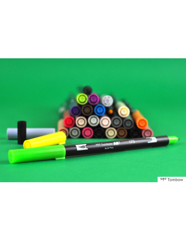 Bolígrafo Doble Punta Tombow ABT N65 Gris Frío 5