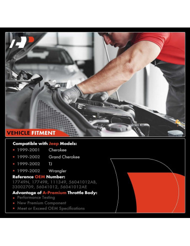 Motor de arranque A-Premium Jeep 4.0L 12V 1.6KW 10 dientes