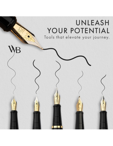Set de Regalo Pluma Fuente Wordsworth & Black - Negro Dorado