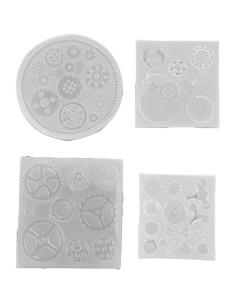 Molde de Silicona Engranaje 4 Piezas Walfront - Chocolate y Resina 2