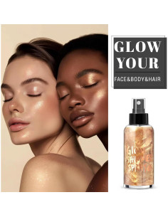 Spray Brillo Corporal HOSAILY 76ml Color Champán Hidratante 2