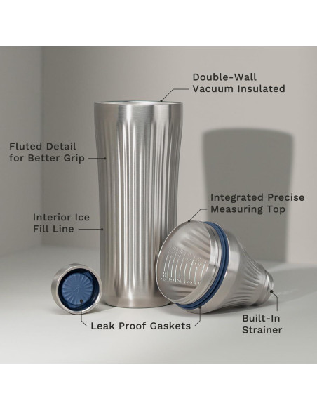 Coctelera Híbrida Elevated Craft 28 oz Acero Inoxidable Aislada