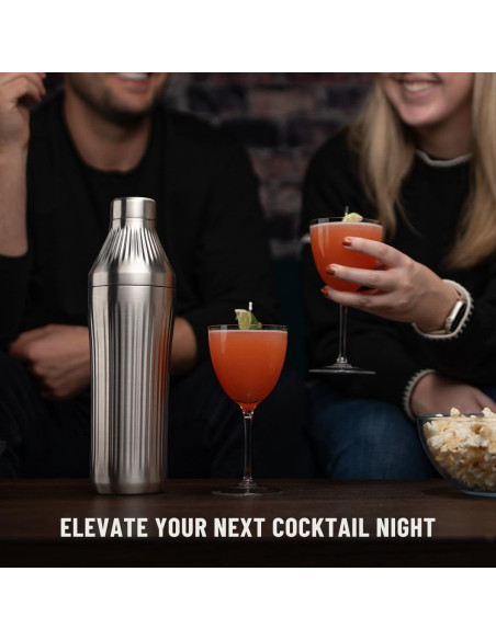 Coctelera Híbrida Elevated Craft 28 oz Acero Inoxidable Aislada