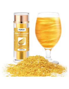 Glitter Comestible Dorado PUPKOLI 15g para Bebidas y Repostería