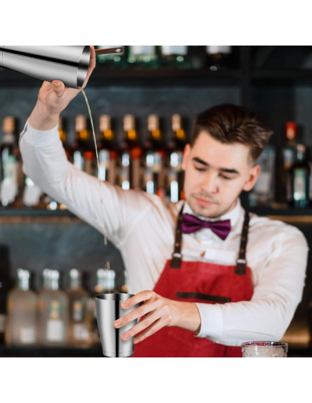 Juego de Coctelera Boston Zhehao 24 Pcs Acero Inoxidable 532ml 828ml