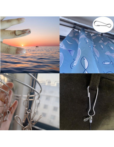 Ganchos de Resorte para Lanyard QLXHBOT 100pcs 32mm Acero Inoxidable