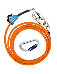 Lanyard de Escalada NantFun 1.27 cm x 3.05 m con Mosquetón 2